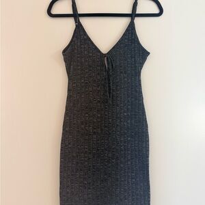 Tobi Charcoal Knit Mini Dress